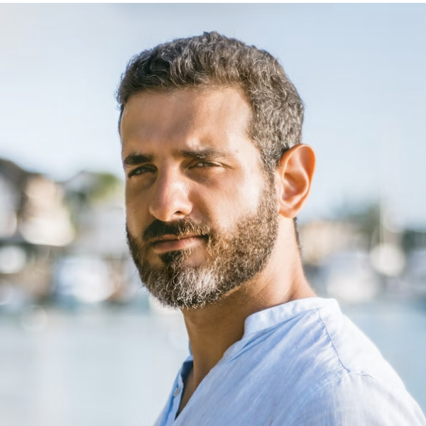 Bearded man outdoors portrait